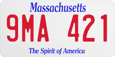 MA license plate 9MA421