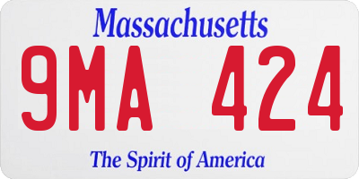 MA license plate 9MA424