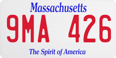 MA license plate 9MA426