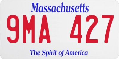 MA license plate 9MA427