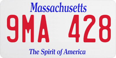MA license plate 9MA428