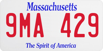 MA license plate 9MA429