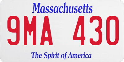 MA license plate 9MA430