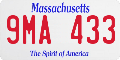 MA license plate 9MA433