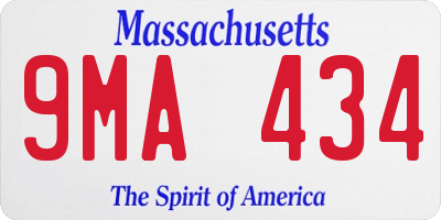 MA license plate 9MA434