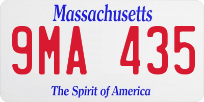 MA license plate 9MA435