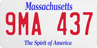 MA license plate 9MA437