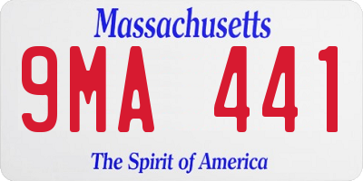 MA license plate 9MA441