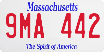 MA license plate 9MA442