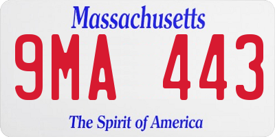 MA license plate 9MA443
