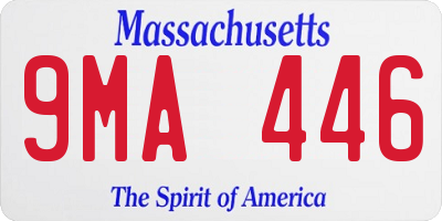 MA license plate 9MA446