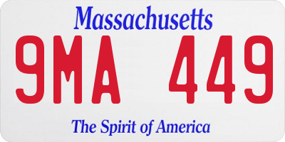MA license plate 9MA449