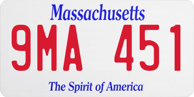 MA license plate 9MA451