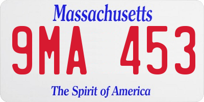 MA license plate 9MA453