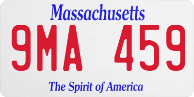 MA license plate 9MA459