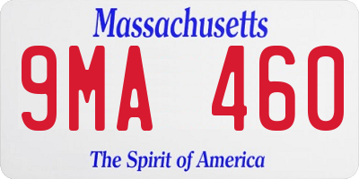 MA license plate 9MA460