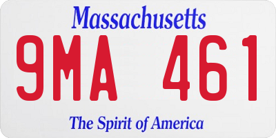 MA license plate 9MA461