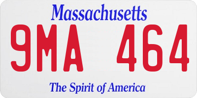 MA license plate 9MA464