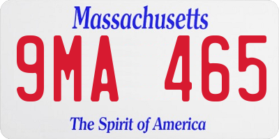 MA license plate 9MA465