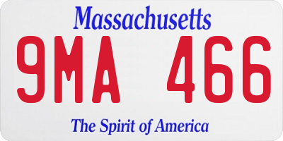 MA license plate 9MA466