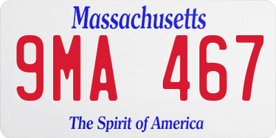 MA license plate 9MA467