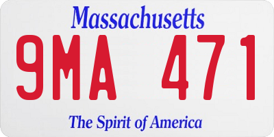 MA license plate 9MA471