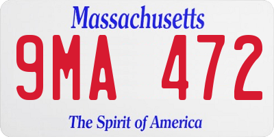 MA license plate 9MA472
