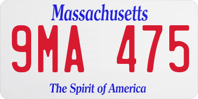 MA license plate 9MA475
