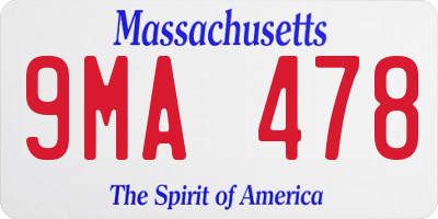 MA license plate 9MA478