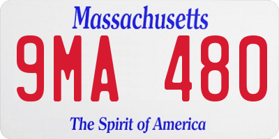 MA license plate 9MA480