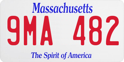 MA license plate 9MA482