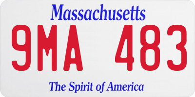 MA license plate 9MA483