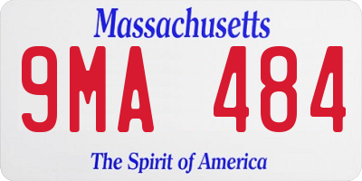 MA license plate 9MA484
