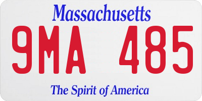 MA license plate 9MA485