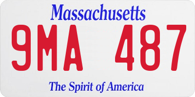 MA license plate 9MA487