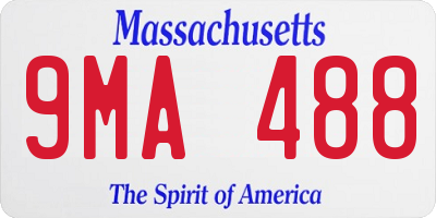 MA license plate 9MA488
