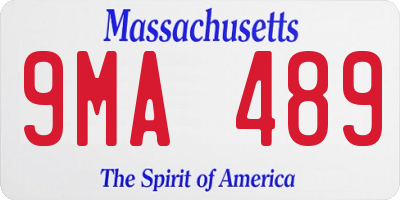 MA license plate 9MA489