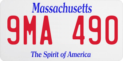 MA license plate 9MA490