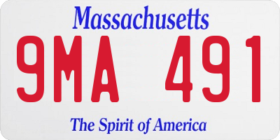 MA license plate 9MA491