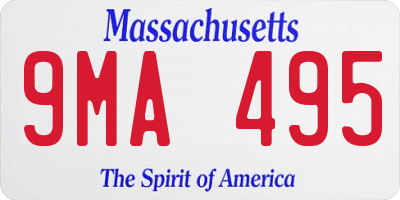 MA license plate 9MA495
