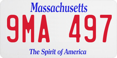 MA license plate 9MA497