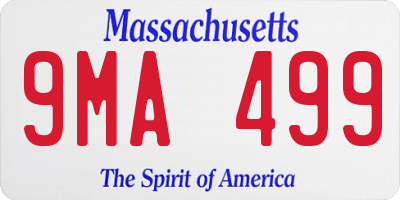 MA license plate 9MA499