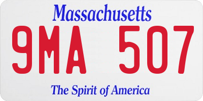 MA license plate 9MA507