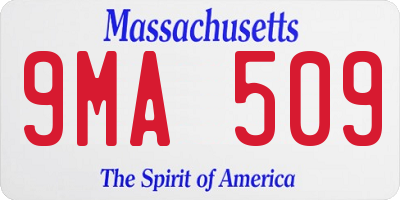 MA license plate 9MA509