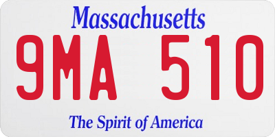 MA license plate 9MA510