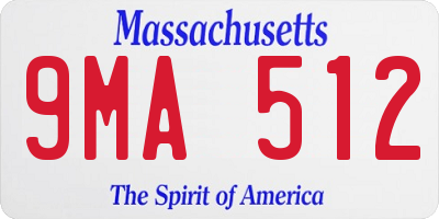 MA license plate 9MA512