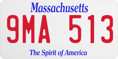 MA license plate 9MA513