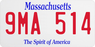 MA license plate 9MA514