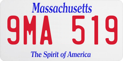 MA license plate 9MA519