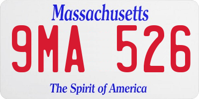 MA license plate 9MA526